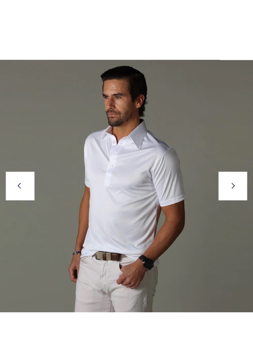 Men's White Short-Sleeve Polo — Classic Performance Polo